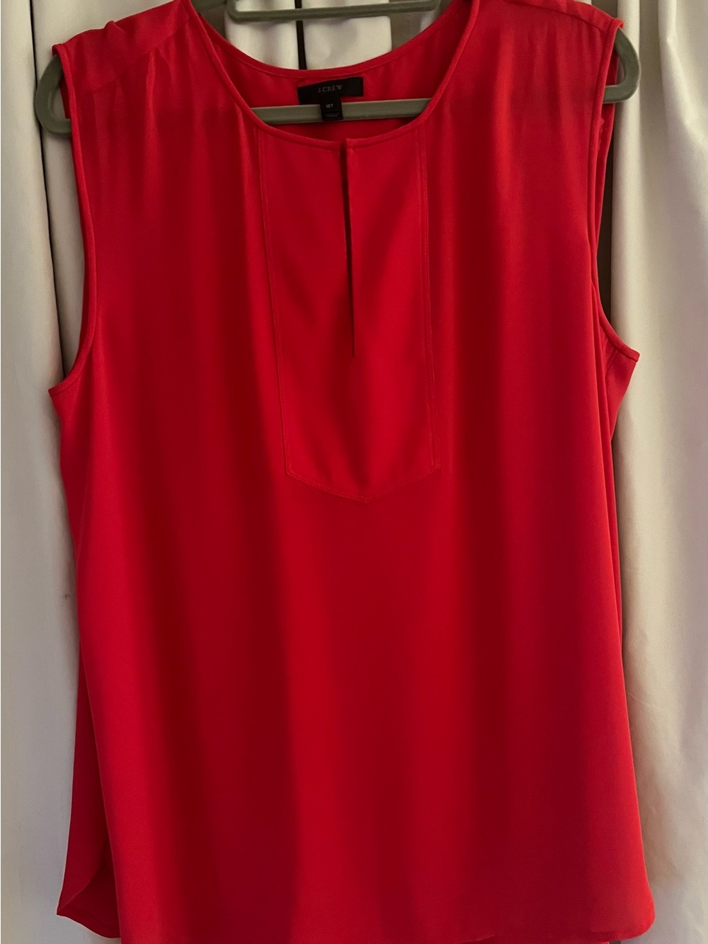 J. Crew Sleeveless Red Split-Neck Camisole